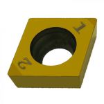 CCGW09T308-2N MHN20C пластина токарная с двумя вставками из КНБ (CBN)