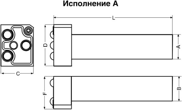 MTCL-2020-A 4420001 MEGA-TEC державка к модульной системе (исполнение левое, 90°)
