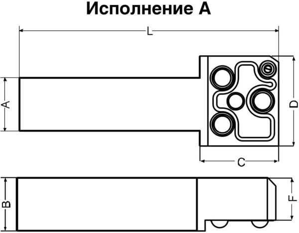 MTFL-2020-A 4410001 MEGA-TEC державка к модульной системе (исполнение левое прямое)