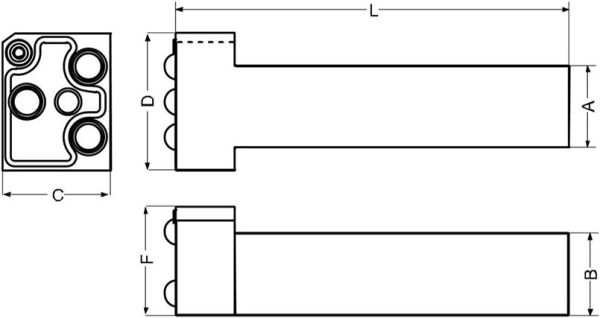 MTCR-2020-B 4420006 MEGA-TEC державка к модульной системе (исполнение правое, 90°)